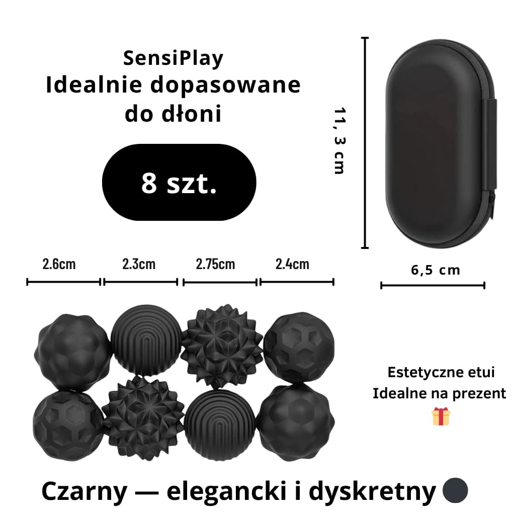 SensiPlay: 8 Magnetycznych Kulek Sensorycznych. Natychmiastowy Spokój dla Ciebie i Twojego Dziecka. (Eleganckie Etui GRATIS!)