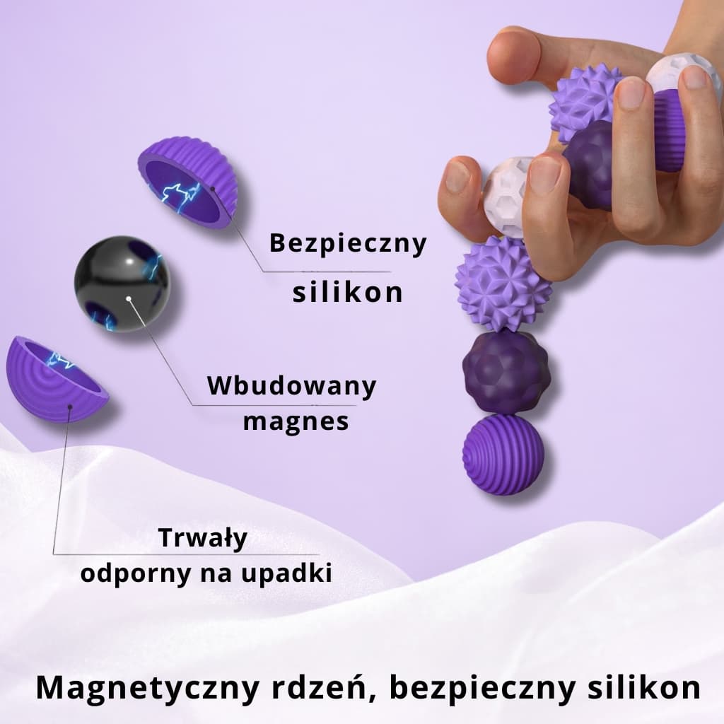SensiPlay: 8 magnetycznych kulek antystresowych+  Etui GRATIS!